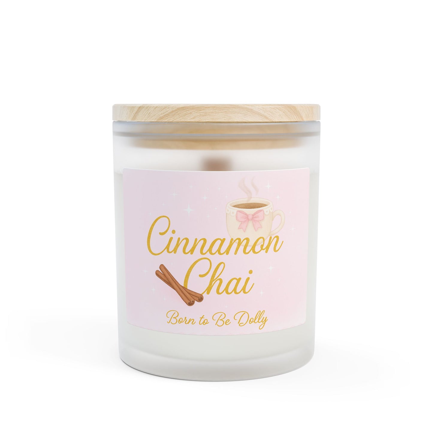 Cinnamon Chai Frosted Glass Candle 11oz