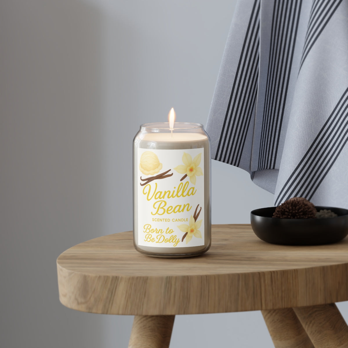 Vanilla Bean Scented Candle 13.75 oz  - Born To Be Dolly Collection
