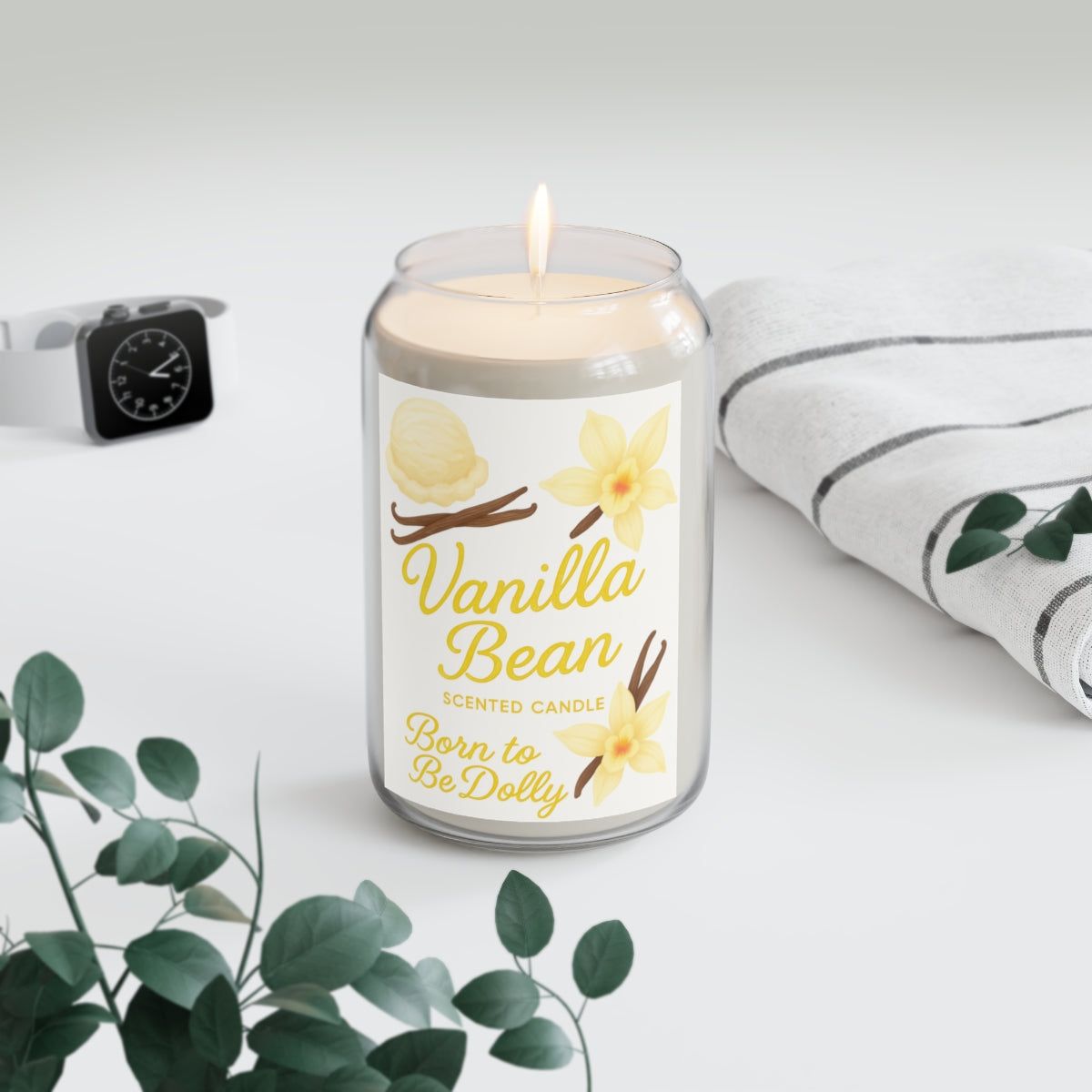 Vanilla Bean Scented Candle 13.75 oz  - Born To Be Dolly Collection